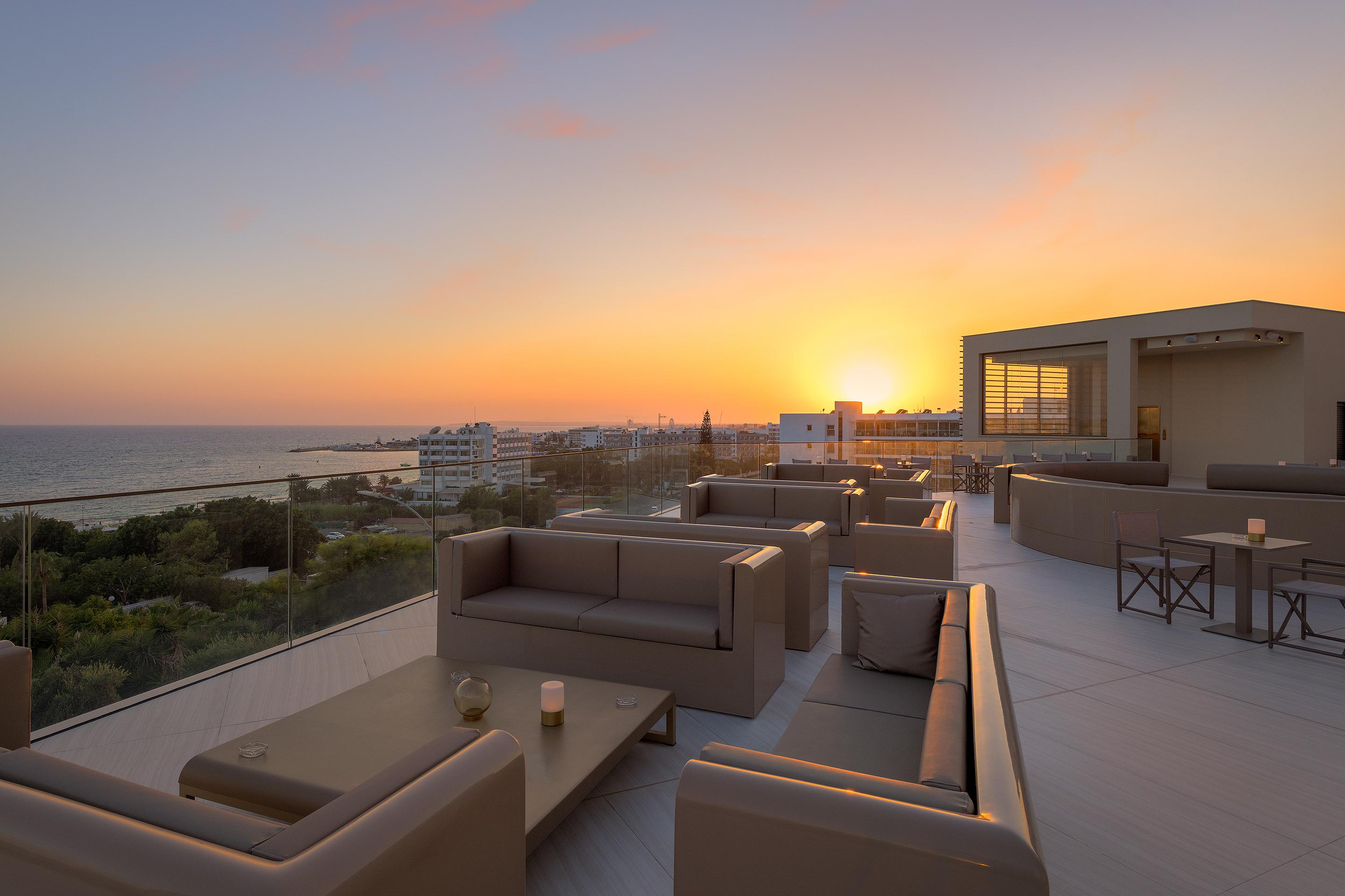 Amarande (Adults Only) Hotel Айя Напа Екстериор снимка Rooftop bar at the hotel